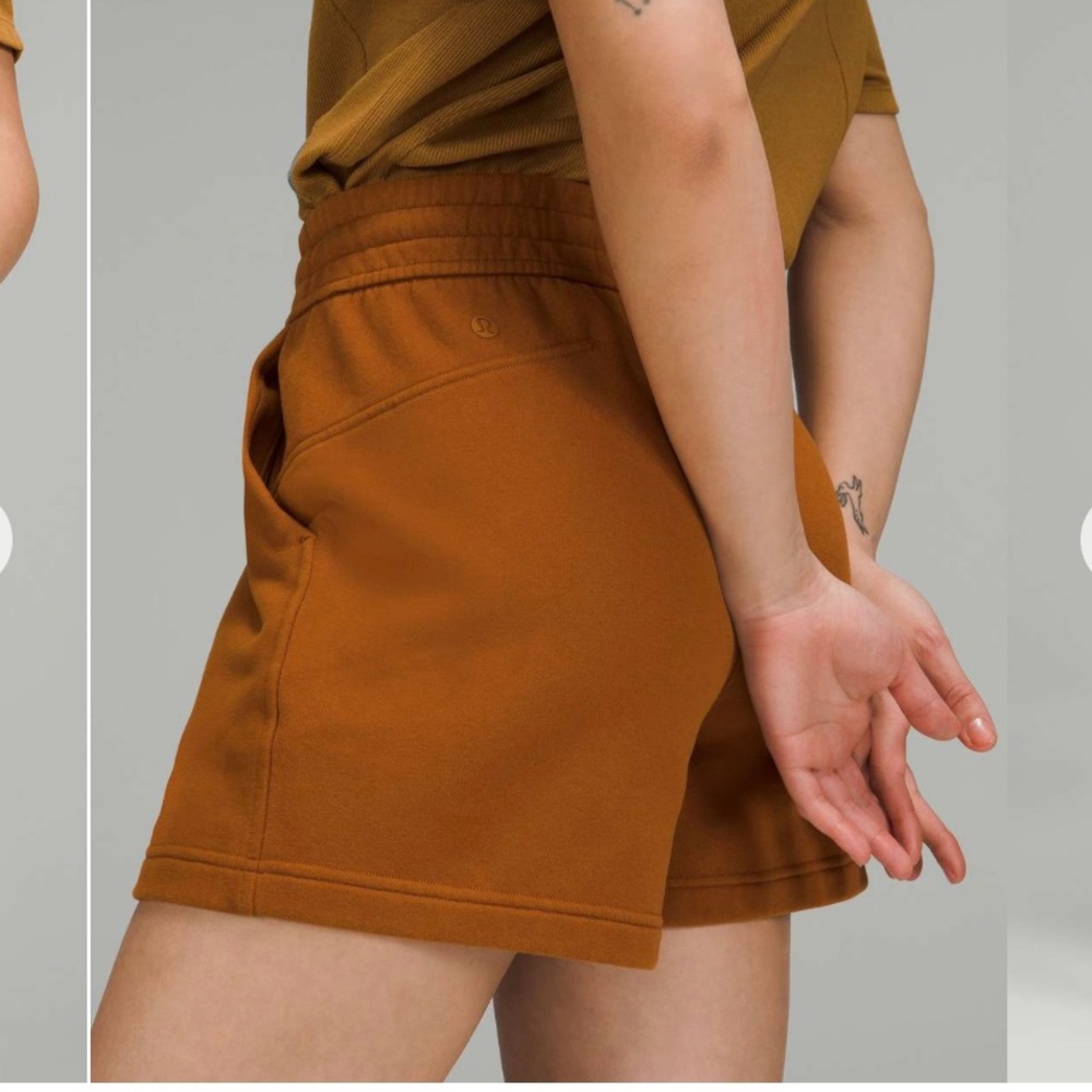 Lululemon Loungeful High Rise Short - 4”. Butternut brown color.